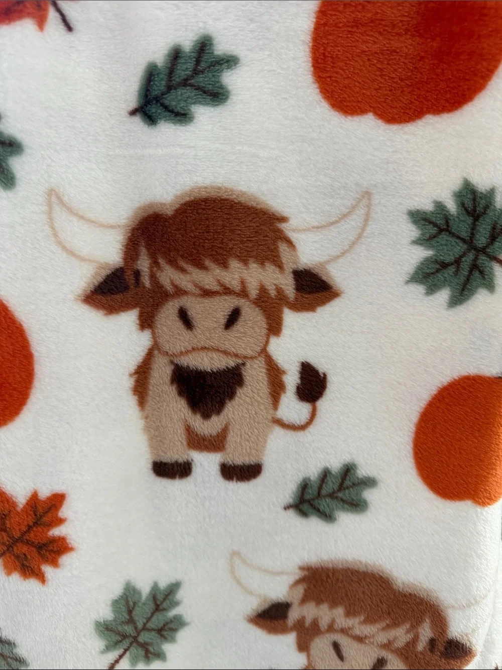 Cute Cow & Pumpkin Oversized Decorative Throw Blanket